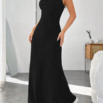 A-Line Loose Solid Color Spaghetti-Neck Maxi Dresses