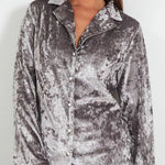 Velvet Home Service Long -sleeved Trousers Two -piece Suit