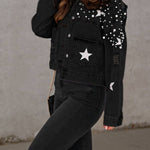 Bead Detail Denim Jacket