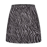 High-waist zipper autumn and winter A-line solid color skirt