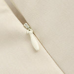 A-Line Loose Pleated Solid Color Split-Joint Zipper Round-Neck Mini Dresses