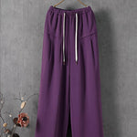 Women's Solid Color Simple Versatile Loose Casual Pants