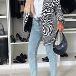 Zebra Striped Blazer