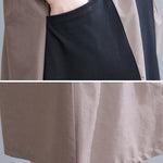 Original Loose Split-Joint Contrast Color Midi Dress