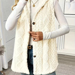 Rhea ��� Hooded Knit Button Vest