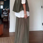 Mist Drape Pleated Floor-Mounting Skirt