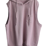 Artistic Retro Solid Hooded Vest
