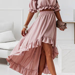 Off The Shoulder Midi Dress Suit