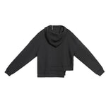 Stylish Black Asymmetric Zipper Hoodies