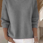 Women's Retro Solid Color Comfortable Print Turtleneck Knit Top
