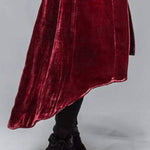 Vintage Velvet Long Loose Pocket Slit Coat