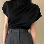 Urban Solid Color Short Sleeve T-Shirt Top