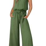 Women's Ruffle Sleeve Solid Color One Piece Jumpsuit