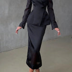 Perfectly Shaped Organza High Rise Side Zipper Pencil Midi Skirt