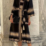 Midnight Boho Bliss  Dream Midi Dress