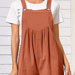Cotton and linen loose casual one-piece wide-leg shorts