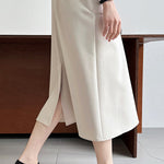Loose Sleeveless Solid Color Round-Neck Midi Dresses