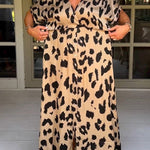 Wild Leopard V-Neck Maxi Dress