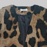 Long Sleeves Loose Buttoned Leopard Pockets Split-Joint V-Neck Outerwear Trench Coats