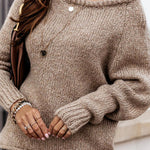 Women  Ribbed Knitted Oversized Pullover Sweater