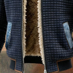 Eryk | Black Quilted Jacket Featuring Denim Accents