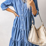 Versatile Ruffled Denim Doll Dress