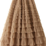 Be Your Own City Queen Tiered Elastic Waist Tulle Maxi Skirt