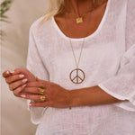 Women's Cotton And Linen Casual Loose Tops