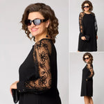 Marika | Classic Dress with Lace Sleeves
