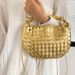 Geometric Shiny Woven Crossbody Bags Handbags