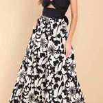 Elasticated high-rise wide-leg culottes