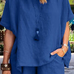 Fashion temperament loose short-sleeved shorts two-piece set