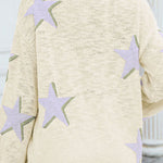 women's five-pointed star knitted long sleeve sweater