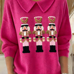 Girls' Winter Christmas Nutcracker Print Casual Top