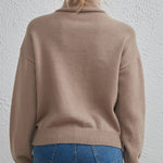 women's design letter knit sweater