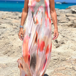 Multicolor Printed Suspender Dress