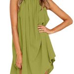 Sweet Crinkle Sleeveless Mini Dress