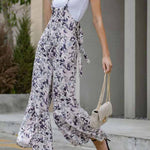 Loose Ladies Thin Printed Wide Leg Casual Pants