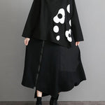 Original Loose Flower Printed Round-Neck Long Sleeves T-Shirt Top