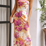 Letters of Mine Floral Off Shoulder Maxi Dress