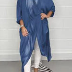Fashionable all-match thin silk loose V-neck design solid color top