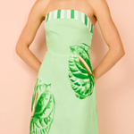 Strapless Printed Bodycon Midi Skirt