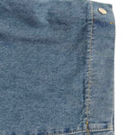 Loose Elasticity Pockets Solid Color Jean Pants Bottoms Trousers