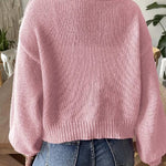 Fashion Trend Lantern Sleeve Simple Casual Coat