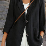Versatile Long Sleeved Casual Loose Suit Jacket