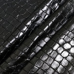 Loose Wide Leg Crocodile Texture Leather Loop Pants