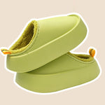 Home Non-Slip Keep Warm Velvet Waterproof Solid Color Slippers