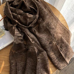 Simple Imitated Silk Fabric Shawl Scarf