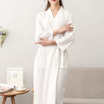 Comfortable Solid Bandage Thin Pajama Robe