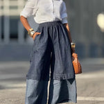 Loose Wide Leg Elasticity Jean Pants Bottoms Trousers